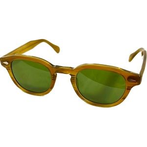 Moscot Lemtosh Blonde Sunglasses, Green Lens